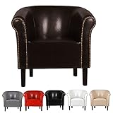 Edles Design FORTISLINE Sessel Clubsessel Loungesessel Cocktailsessel Monaco Braun W287 04