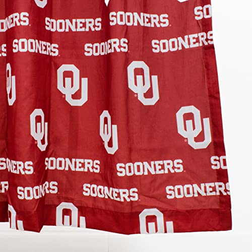 Image of College Covers Everything Comfy Oklahoma Sooners Bright and Colorful Shower Curtain Cover 70 inch x 72 inch
