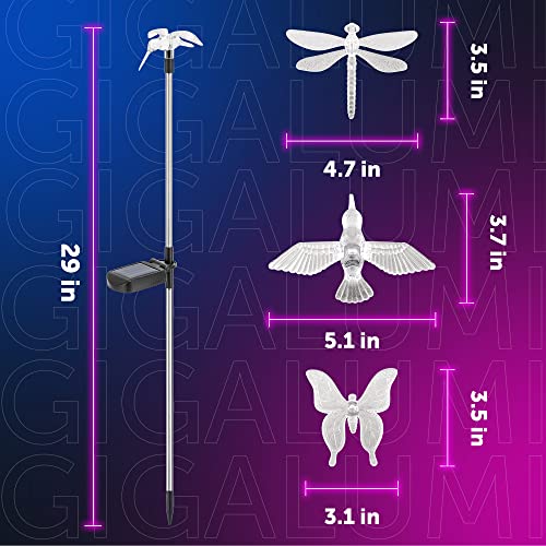 Gigalumi Solar Outdoor Lights Decorative,6 Pack Solar Garden Decorations,Christmas Lights Color Changing Led,Solar Garden Lights Waterproof For Garden,Lawn,Patio #TOP3