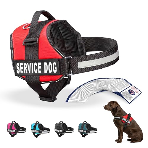 Industrial Puppy Service Dog Harness with Hook and Loop Straps and Handle