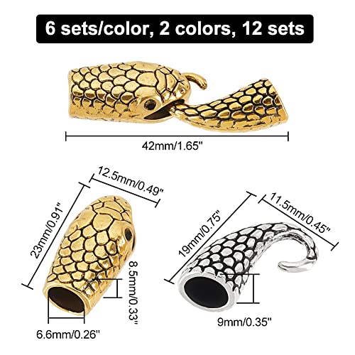 Fermoirs serpent NBEADS fermoir à bascule alliage tibétain pour création bijoux perles
