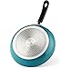 Cook N Home Nonstick Frying Pans Set 3 Piece, 8, 9.5, 11-Inch Kitchen Cooking Skillets Saute Fry Pan Induction Compatible, Turquoise