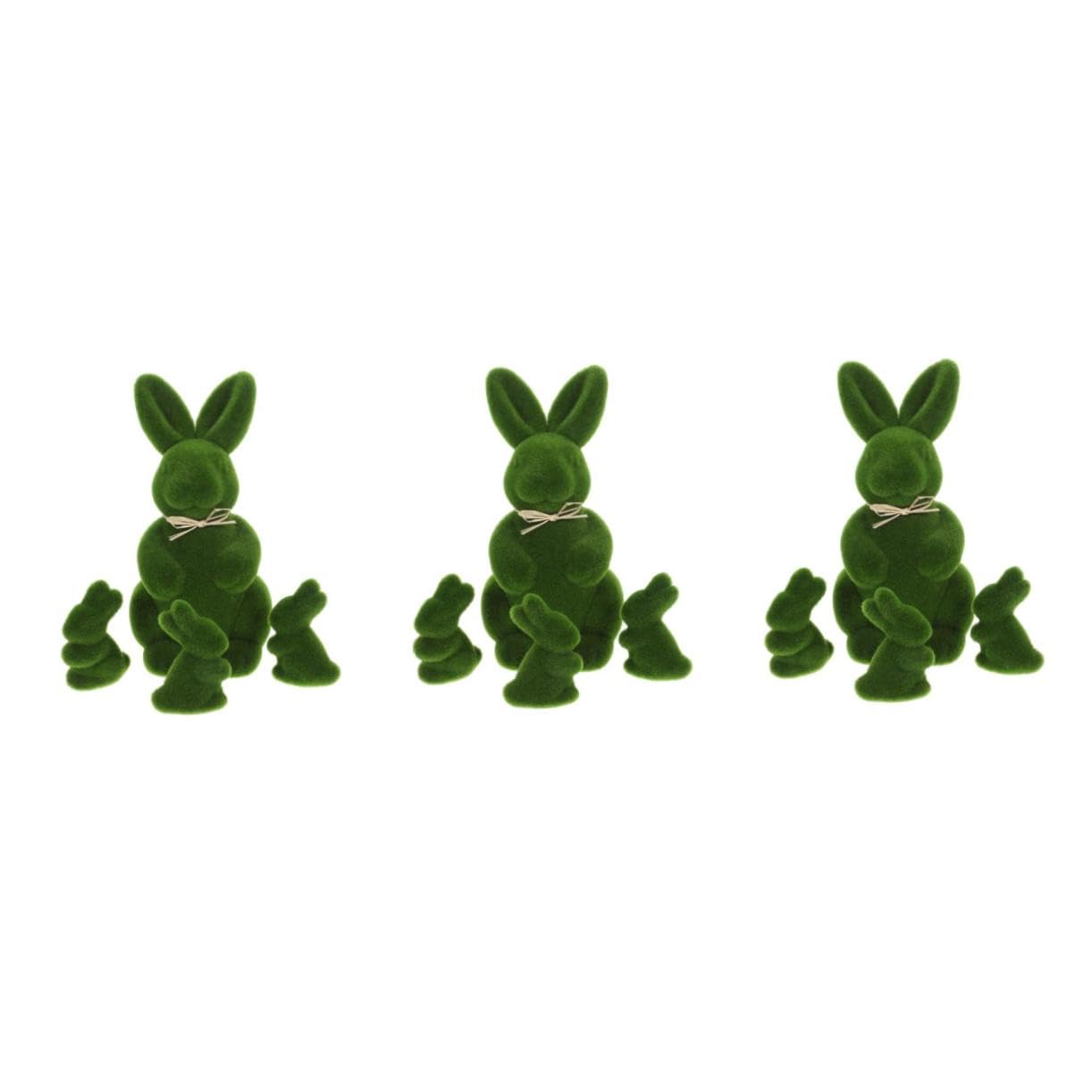 Ciieeo 3 Ensembles Décorations De Lapin De Pâques Lapin Vert Beige Verdure Lapin De Gazon Rabbit Toys Décoration Pâques Décor De Lapin Floqué Lapins De Pâques en Mousse Green 4 Pièces * 3