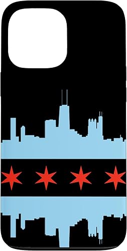 Funda para iPhone 13 Pro Max Chicago Flag Skyline City of Chicago Pride