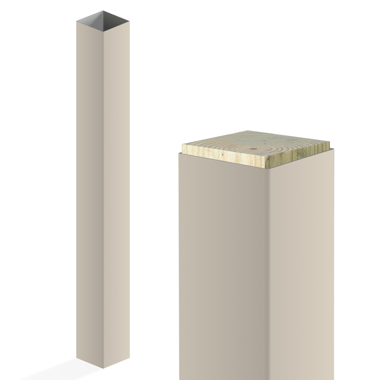 Weatherables 4x4 Post Sleeve – Weatherproof Premium Outdoor Vinyl Post Cover for Lasting Durability and Easy Installation on Decks, Patios, Porches or