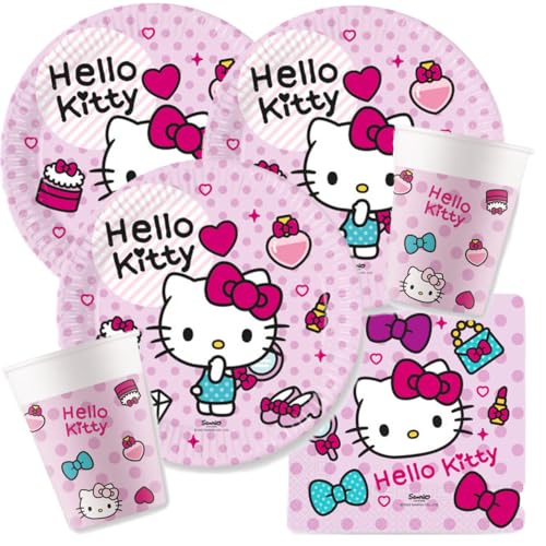 Procos Ensemble de fête Hello Kitty Fashion Stylish, 36 pièces