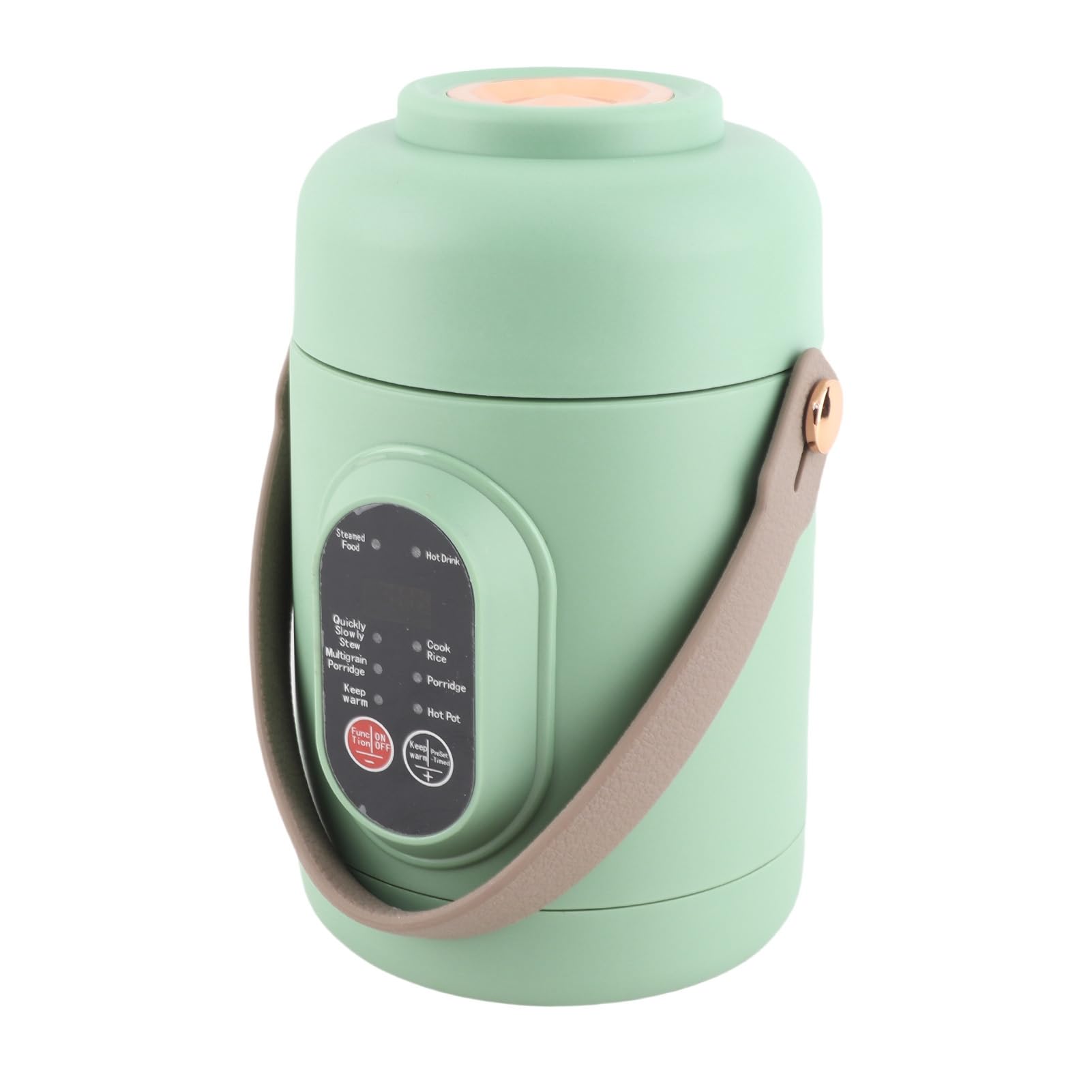 Tragbarer Elektrischer Topf, 500W 800 Ml Reise-Kochtopf, Einfacher Termin, Mini-Multifunktions-Elektro-Kochtopf aus Edelstahl für die Zubereitung von Suppen, Reis, Tee, Brei