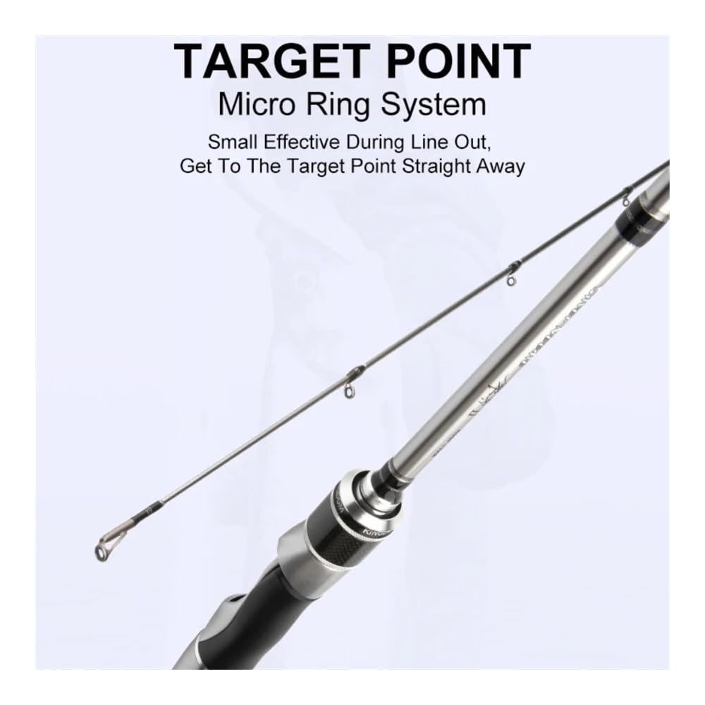 Wędka, Carbon Ultralight Fishing Rod 1.68-2.13m Ring Fast Casting Sprzęt wędkarski(1.8m)
