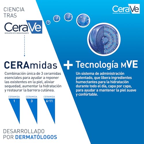 Miniatura 6 de CeraVe Crema Hidratante para Rostro y Cuerpo, Idónea para Piel Seca a Muy Seca, Hidrata y Restaura la Barrera de la Piel, Enriquecida Con Ceramidas Esenciales y Ácido Hialurónico