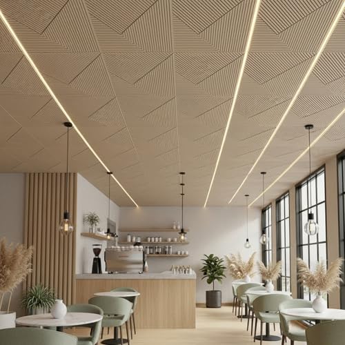 Image of Kayra Decor 3D Wall Panel - PVC Fluted Design, White Tail Color 19.7 inch x 19.7 inch (Pack of 18) - Covers 48.51 Sq. Ft.