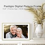 Digital Picture Frame, Frameo 15.6 inch Large Digital Photo Frame Wifi, 32GB Capacity, 1920*1080 IPS FHD Touch Screen, Electronic Frame Slideshow, Tabletop&Wall-Mounted, Gifts for Mom, Women, Golden - Image 2