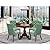 HomeStock 5 Piece Kitchen Table Set Includes A Round Modern Dining Table and 4 Upholstered Chairs, Coastal Craftsman Elegance Walnut