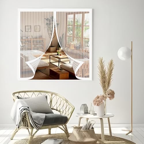 Moustiquaire aimantée 150x220 cm blanche pour porte de balcon - 2