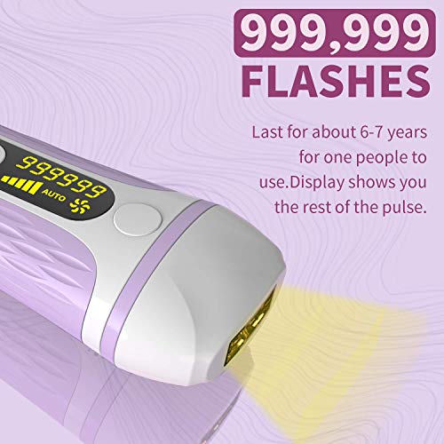 TUMAKOU Painless Permanent Hair Removal Device for Women & Men - UPGRADE to 999,999 Flashes - Hair Remover System for Wholebody Home Use - Thumbnail 6