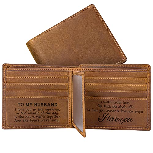 kullder Engraved Mens Wallet Leather Wallets Men Personalized Gifts for