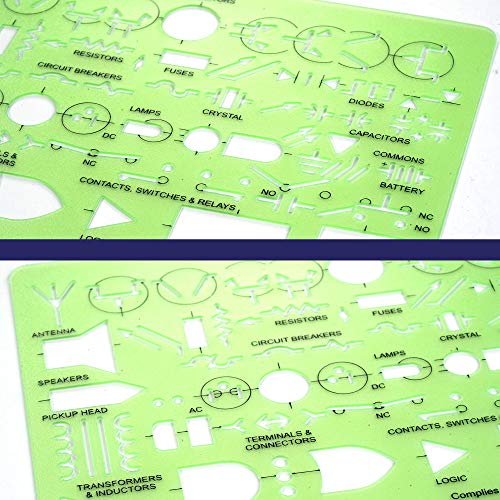 Image of Pacific Arc Template: Electrical Graphic Symbols, 117 Openings 5 inch x 7 inch