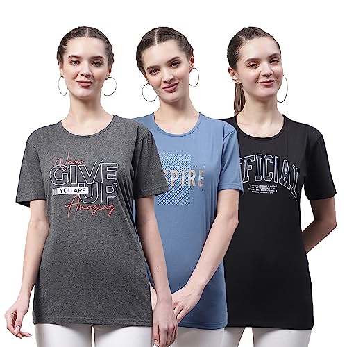 Image of Mack Jonney Women's Regular Fit T-Shirt (Pack of 3)