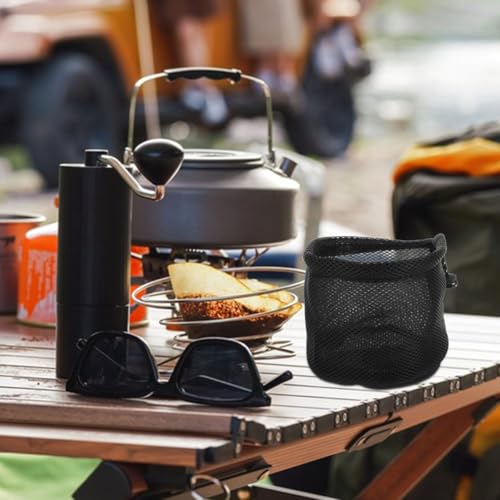 BESPORTBLE Bolsa de Almacenamiento para Camping Organizador Ligero de Malla para Utensilios de Cocina Tazas Hervidores Fondo Redondo Portátil Esenciales de Cocina Exterior miniatura 5