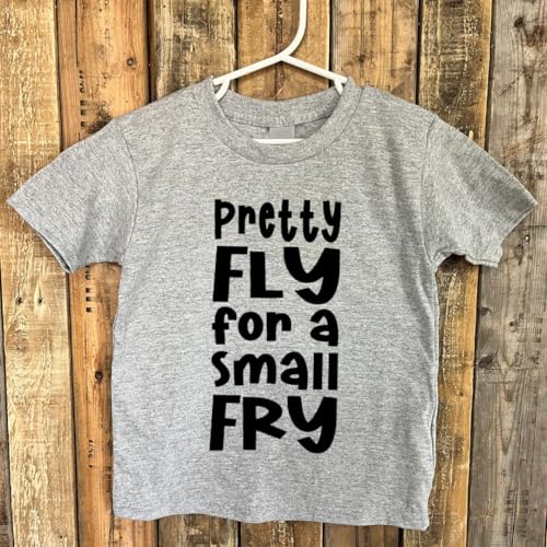 Pretty Fly For A Small Fry Toddler Shirt (4T, Gray)2