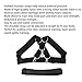 Leapiture Weight Bearing Shoulder Strap Sled Opposition Band Harness Adjustable Training Vest with Strap for Fall Boys Girls Exercise Fitness (Black)