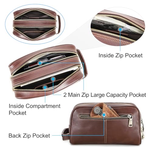 Leather Code Lock Clutch Bag for Men Large Capacity Clutch Wallet with Handle Anti Theft Travel Phone Holder Checkbook Purse4