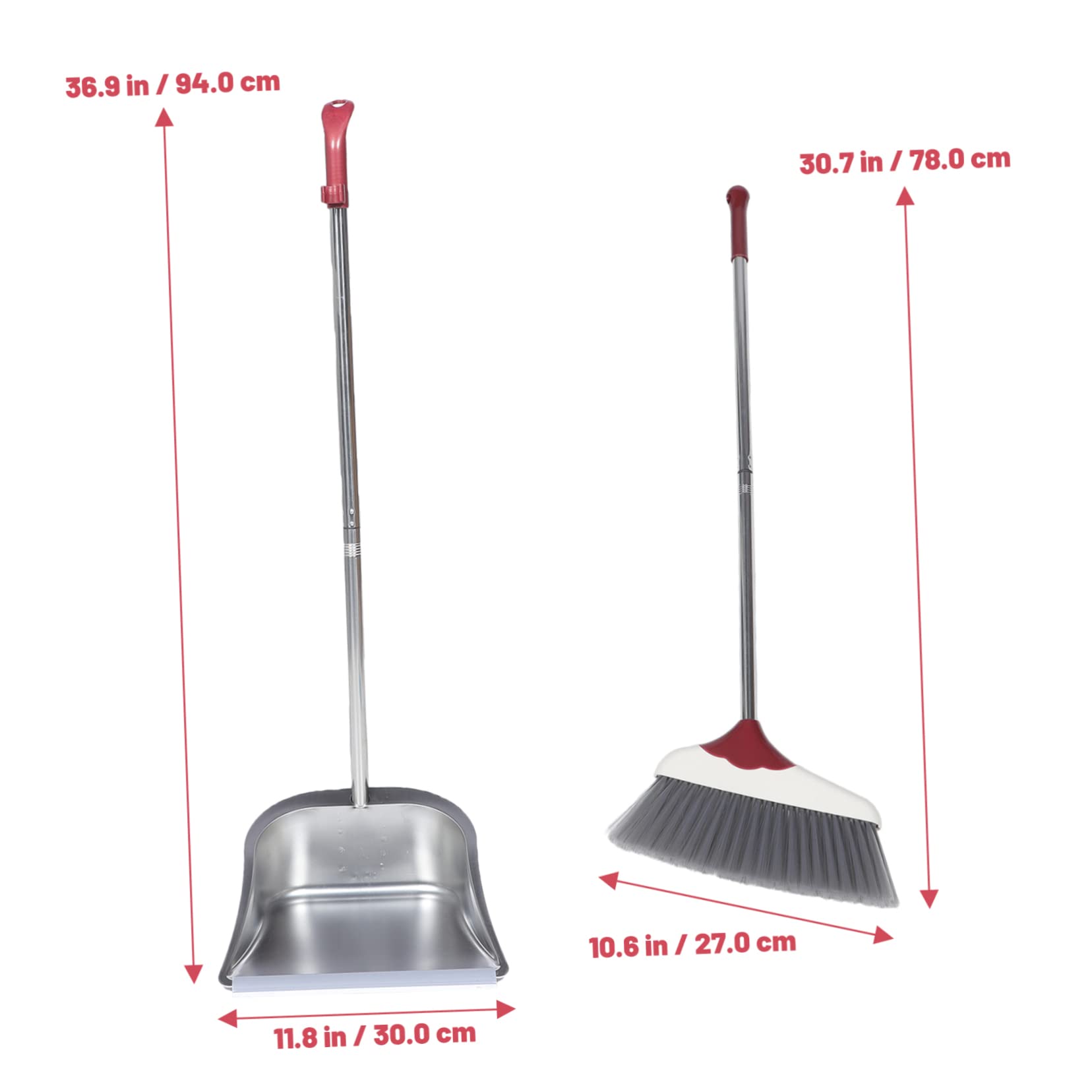 NULYLU Supple Broom and Garbage Dustpan Set Anti Wind Stable Dustpan for Home Use