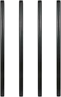 GeilSpace 1" x 36" Pre-Cut Black Steel Pipe Set of 4 - Industrial Metal for DIY Shelving, Vintage Decor & Threaded Fittings