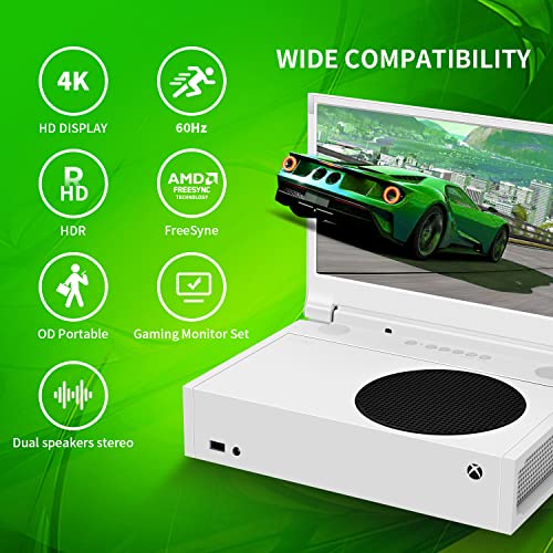 Image of G-STORY 15.6 inch Portable Monitor for Xbox Series S 4K Portable Gaming Monitor IPS Screen for Xbox Series S(not Included) with Two HDMI, HDR, Freesync Game Mode Travel Monitor