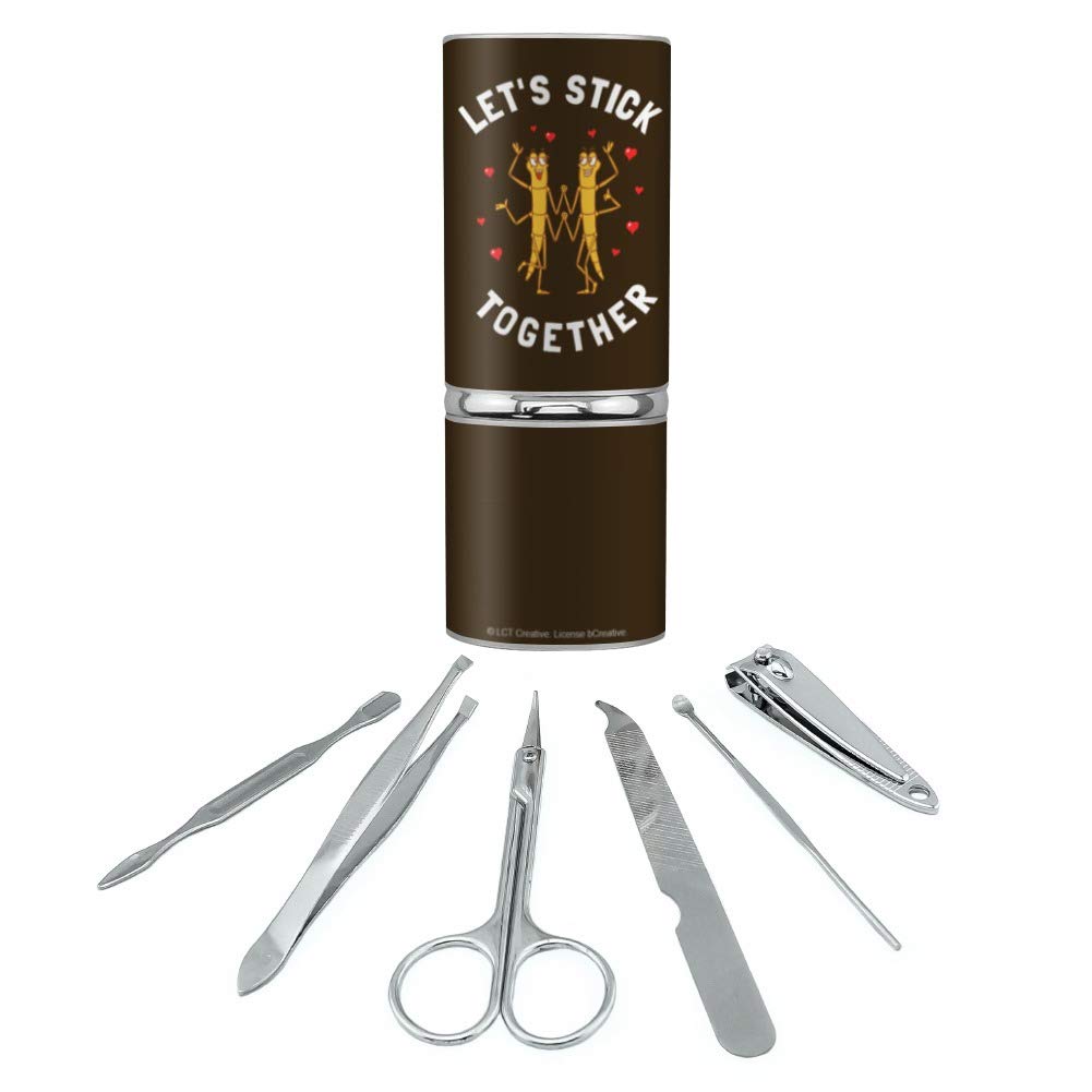 Let's Stick Together Walking Bugs Love Funny Stainless Steel Manicure