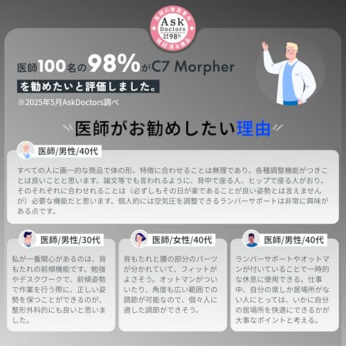 FLEXISPOT FLEXISPOT オフィスチェア C7 Morpher の商品画像 2