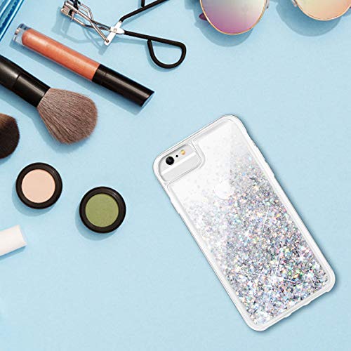 Iphone 6 6S 7 8 Case, Caka Iphone 7 8 Glitter Case With Tempered Glass Screen Protector Bling Flowing Floating Luxury For Girls Women Sparkle Soft Tpu Liquid Case For Iphone 6 6S 7 8 4.7 Inch (Silver) #TOP6