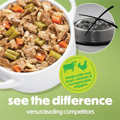 Image of Purina Beneful Dog Food Freshly Prepared Meals Beef and Chicken Medley with Green Beans, Carrots and Wild Rice - (Pack of 8) 10 oz. Tubs
