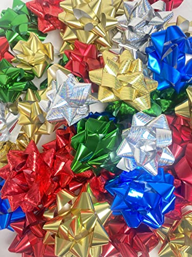 Gov Holiday Premium Gift Wrapping Christmas Bows Large And Medium Sized Peel And Stick (48 Bows) Colors Are Random thumb #1