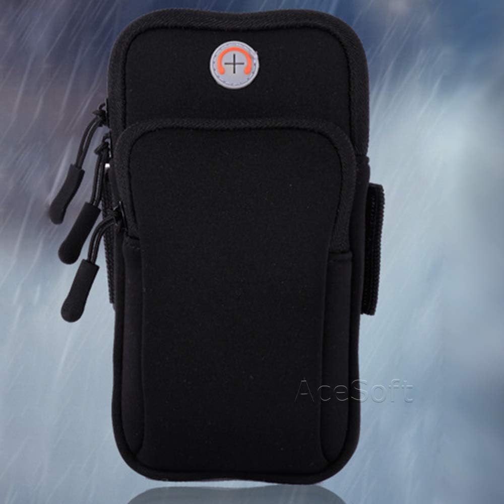 Running Armband, Sweatproof Sports Arm Bag Fitness Cell Phone Pouch Holder Compatible with Samsung Galaxy S8/S8 Plus(Black)
