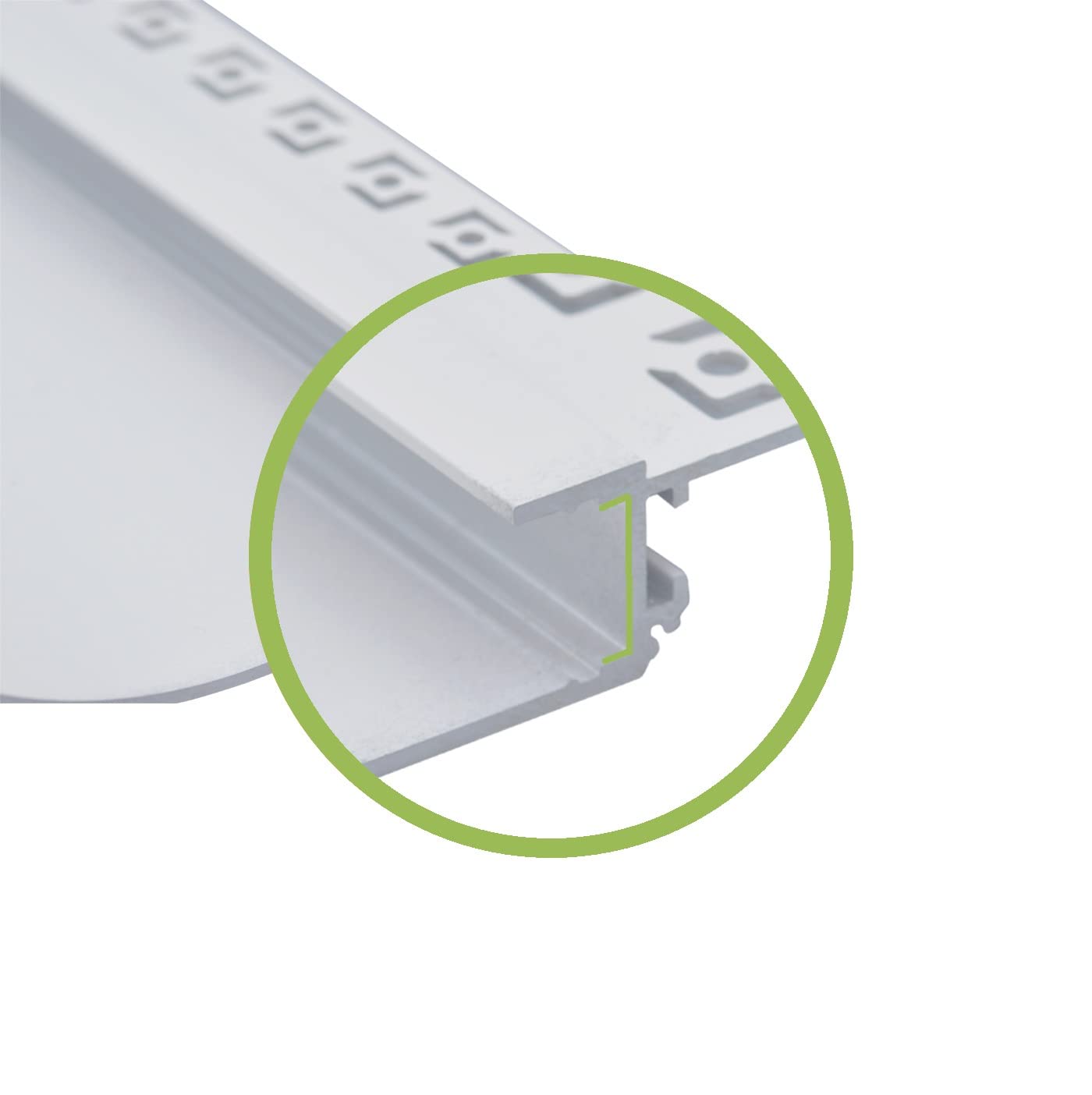 TOT ELECTRIC 2 metri profilo in alluminio per strip led luce soffusa da incasso a scomparsa per cartongesso da soffitto o parete