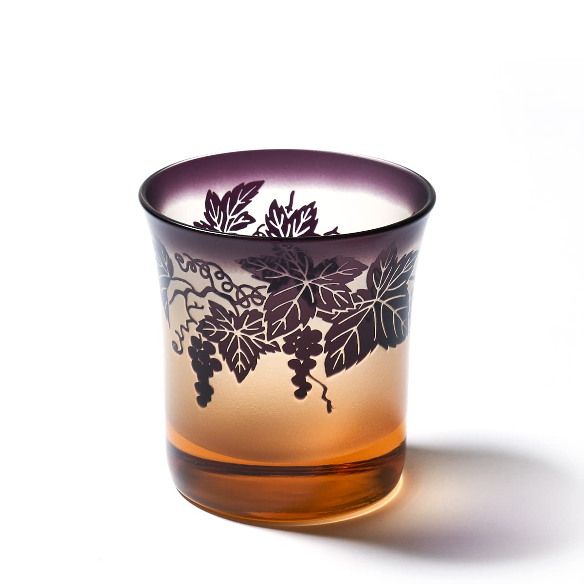 Sculpted Yumeko Grape Pattern Old Glass