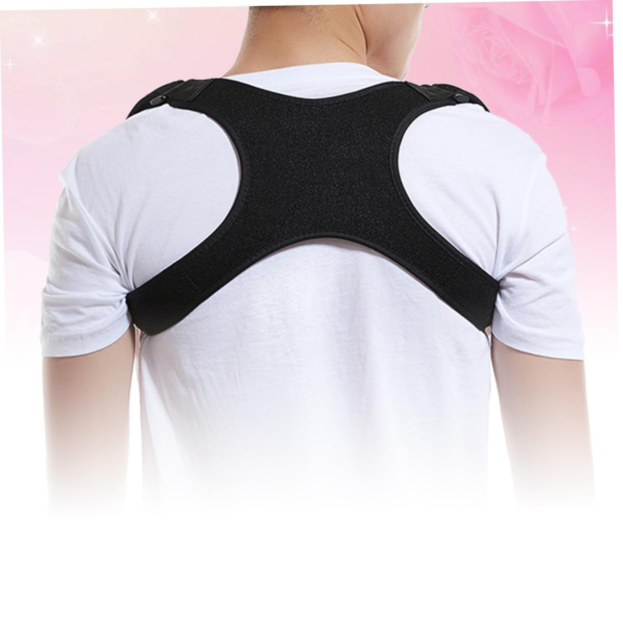 NOLITOY 3 Pcs Sitting Posture Belt Humpback Belt Invisible Posture Shoulder Belt Black