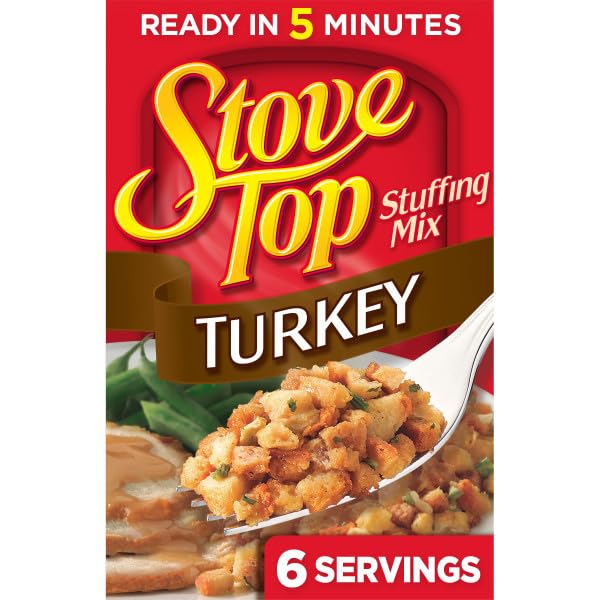 Image of Stove Top Stuffing Mix Variety Pack, Savory Herbs & Turkey Flavored Stuffing, Easy Side Dish, Ready in 5 Minutes, 6 Servings Each (Variety Pack of 2)