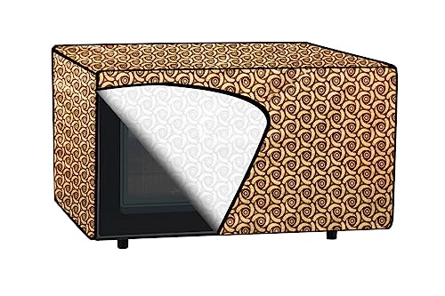 Image of The Furnishing Tree PVC Waterproof Microwave Oven Cover Compatible for Whirlpool 30 L Convection Magicook Elite Packed Pattern Light Yellow