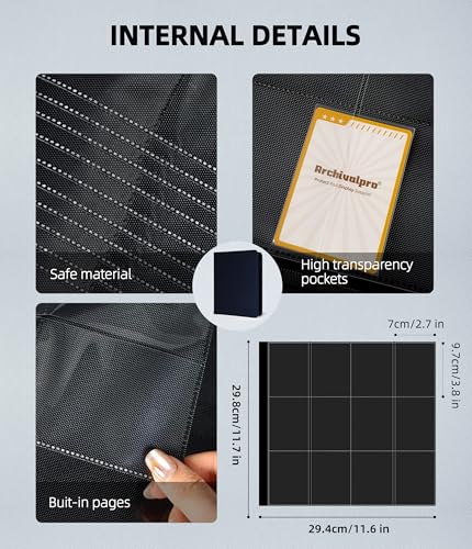 Image of Premium 12 Pocket Card Binder, Holds 480 Cards for MTG TCG Sports Game Cards(Blue,12 Pocket)