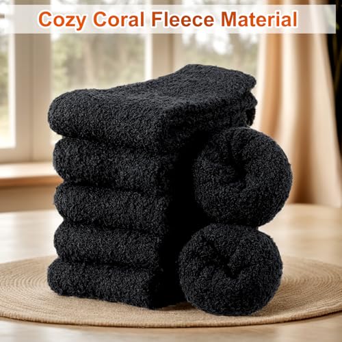 Image of Jspupifip Fluffy Socks for Women | Soft Home Slipper Socks Winter Fluffy Sleeping Christmas Sock, 6 /10 Pairs