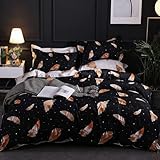 【3D-gedrucktes Bettwäsche-Set】: Mit klaren 3D-Mustern, hoher Farbechtheit und umweltfreundlichen Drucken können Sie Ihr Schlafzimmer ganz einfach aufwerten und Ihre schlichten Bettdecken und Kissen dekorieren. Ob Sie Ihr Schlafzimmer dekorieren oder es als Geschenk geben, es ist eine wunderbare Erfahrung