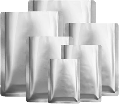 Mylar Bags for Food Packaging Vacuum Heat Seal Bags 100 Pieces, 8 x 12 cm = 3.14 x 4.72 inches