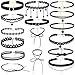 16Pcs Lace Choker Set Women Girl Classic Gothic Tattoo Necklaces Stretch Velvet Lace Choker by ZYooh