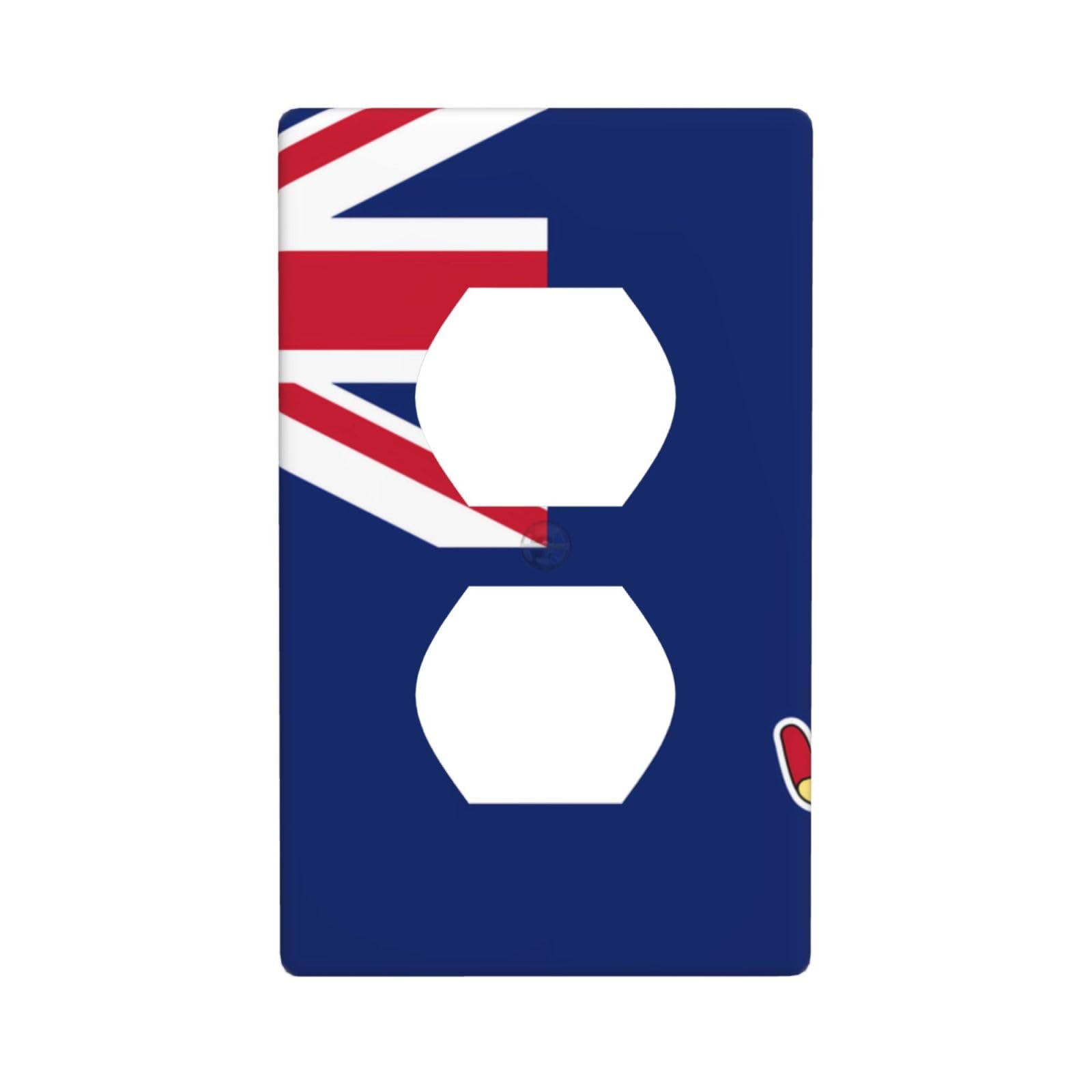 Cntdbu White Flag Of The Cayman Islands Unbreakable Polycarbonate Switch Plate-1 Gang Screwless Wall Plate For Home Office