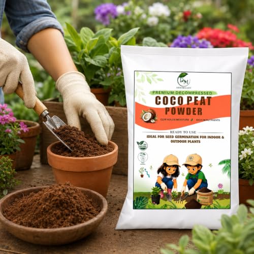 Image of Premium Decompressed Coco Peat Powder for Plants | Ready to Use Natural Coconut Coir Growing Medium | High Water Retention,Seed Germination, Potting Mix, Indoor & Outdoor Plants 1kg