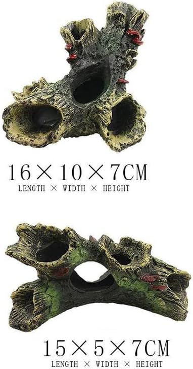 Miniatura 6 de Tronco en descomposición para acuario, pez betta, adorno de agua dulce, tronco pequeño de resina, paisaje de madera con agujeros, decoración de