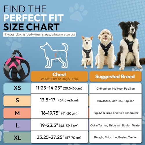 Image of Gooby Soft Mesh X Step in Dog Harness - Pink, Large