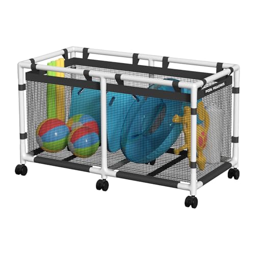 POOL FELLOWS Pool Storage Bin, 90 Gallons, Holder for Noodles,