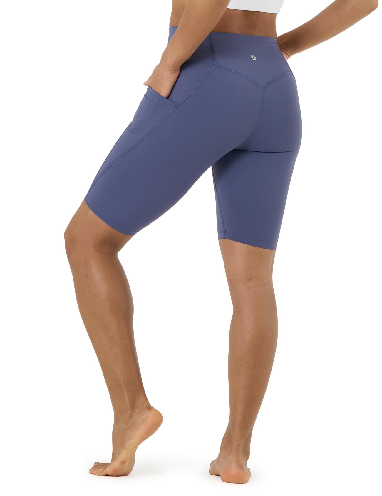 LAPASA Pantalón Corto Deportivo Mujer Leggings con Bolsillos Laterales Mallas Short Yoga Ejercicio Fitness Pilate Deporte Running Ciclismo Elastico L52A1/L52B1 — view 14